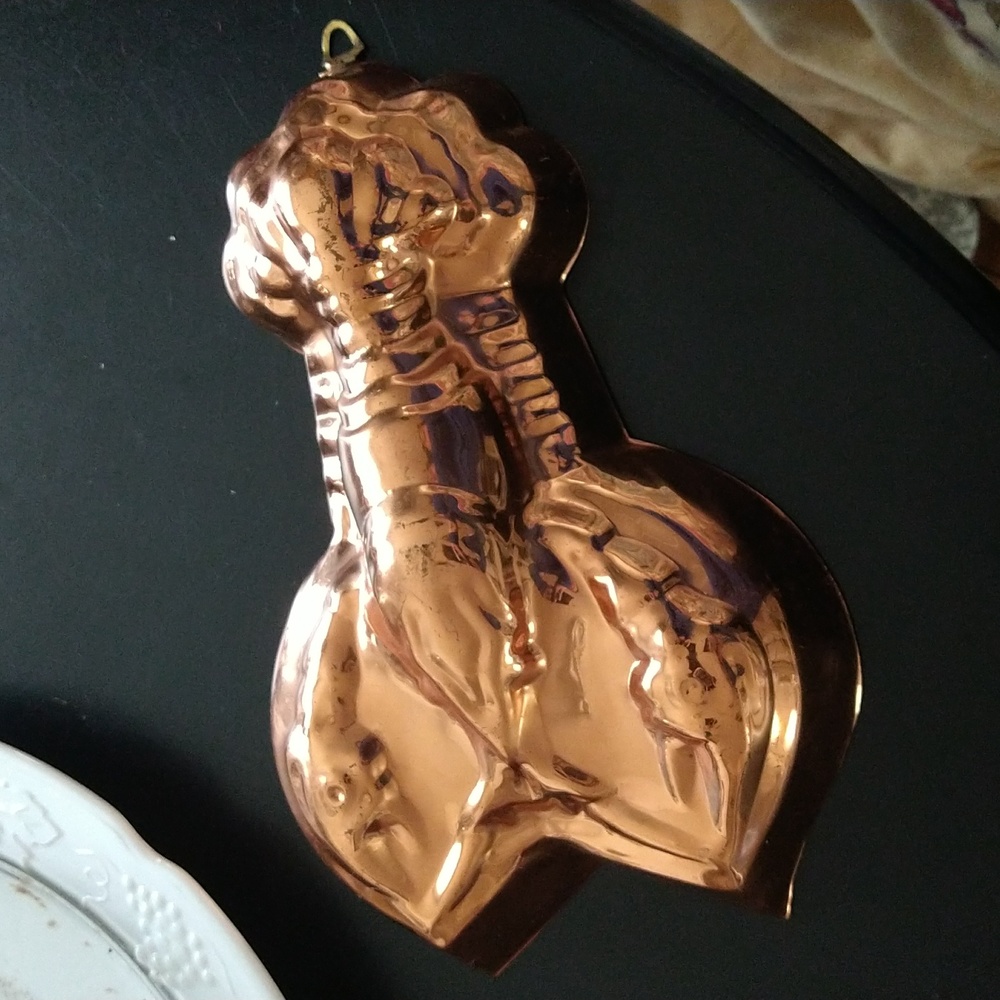 Vintage Copper Hanging Wall Art Mold Lobster Crayfish Crawfish